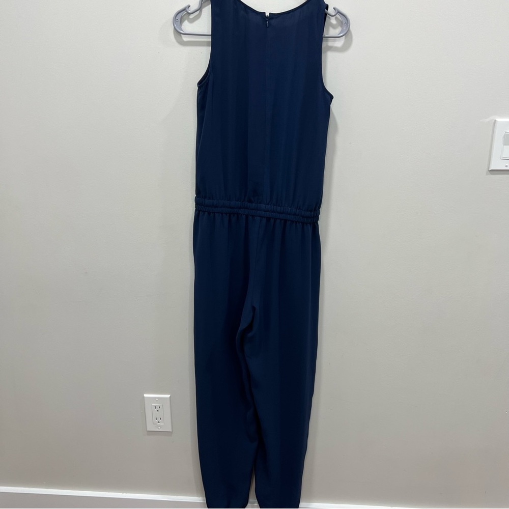 CAbi Navy Blue Sleeveless Drawstring Jumpsuit - Picture 4 of 12